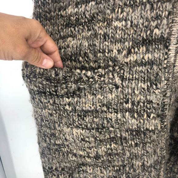 Chunky wool zip Aritzia Wilfred Free oversized sweater Small black white… - Picture 6 of 10
